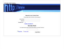 Tablet Screenshot of controlpanel.ultimatewebhosting.co.uk